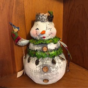 Snow Woman Wire Mesh Candle Holder NIB